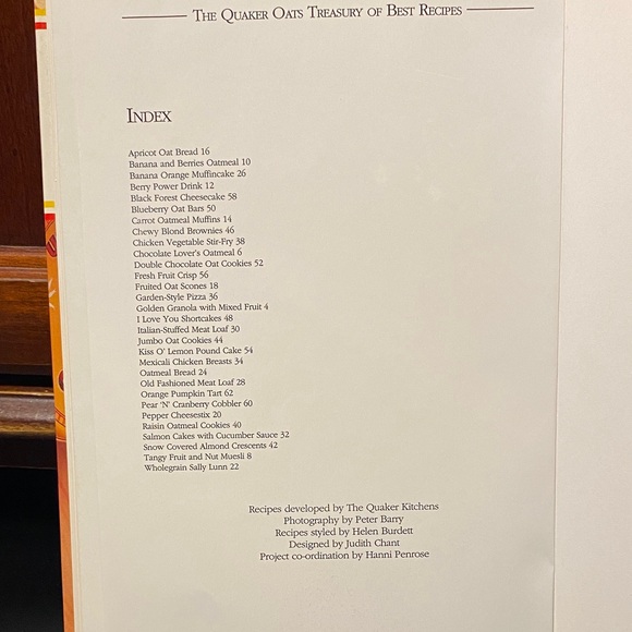 Vintage Quaker Oats 1992 Cookbook - Picture 12 of 16